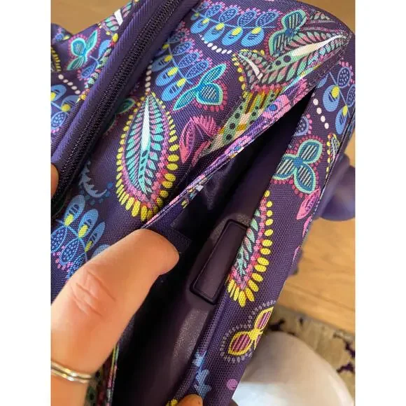 Vera Bradley Wheeled Carry On in Batik Leaves NWT - Picture 5 of 7